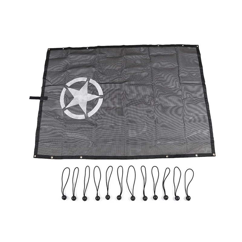 Black Pentagram BAWA автомобильный чехол для Jeep Wrangler TJ 1997-2006 ПВХ солнцезащитный козырек на крыше сетка УФ Защита аксессуары для Wrangler tj 4 двери - Название цвета: Black Pentagram