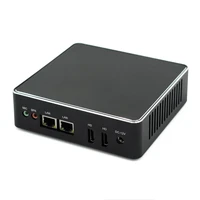 hystou intel quad core celeron j3160 fanless mini pc 2lan 1rs232 pfsense firewall server router computer support windows linux
