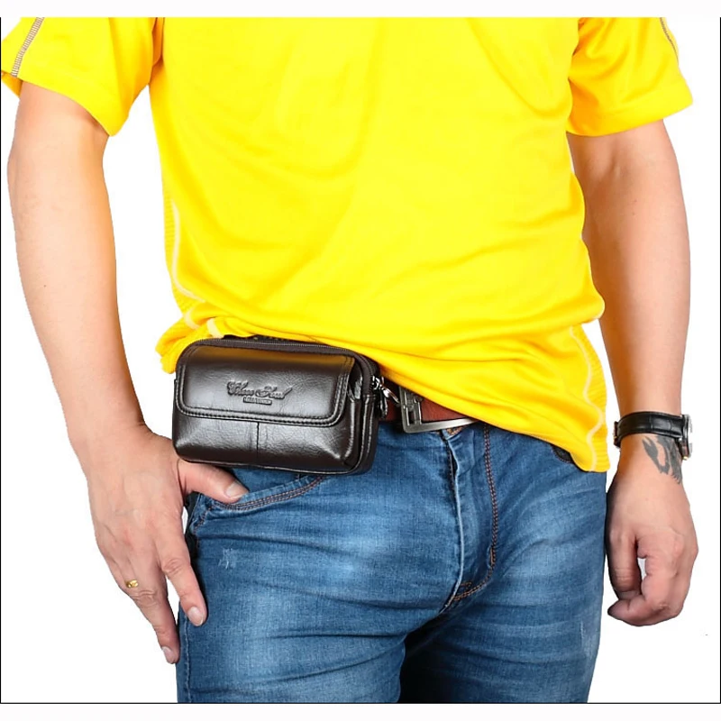 2017 новые повседневные мужские сумки из натуральной кожи на молнии для мобильного