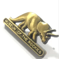 custom metal museum souvenir badge bronze animal badges