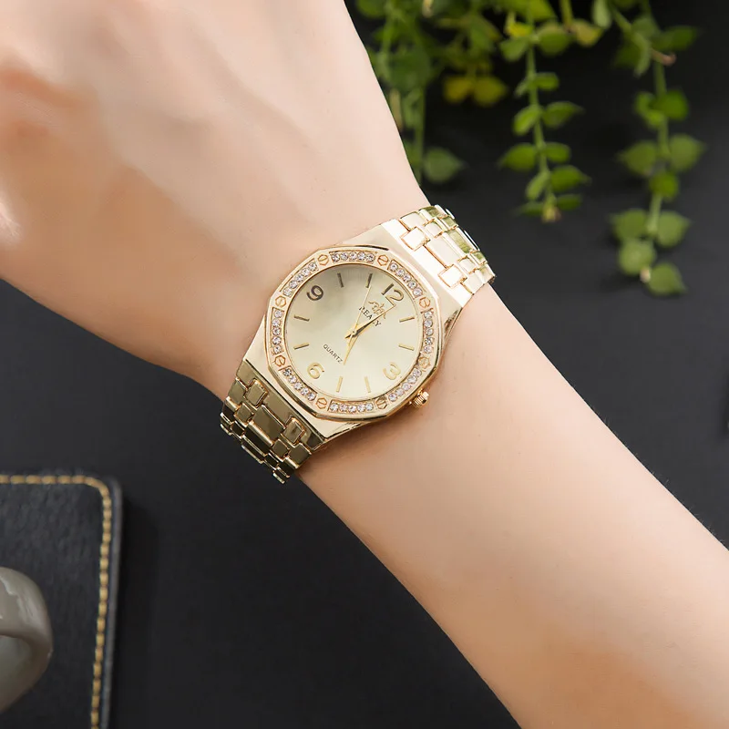 Женские наручные часы кварцевые из нержавеющей стали золотые Relogio Femino Fei 2019 |