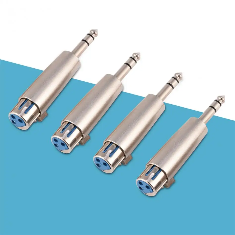 4 шт. 3 контактные разъемы для микрофона 6 35 мм 1/4 дюйма|xlr female|xlr 3-pinxlr xlr |