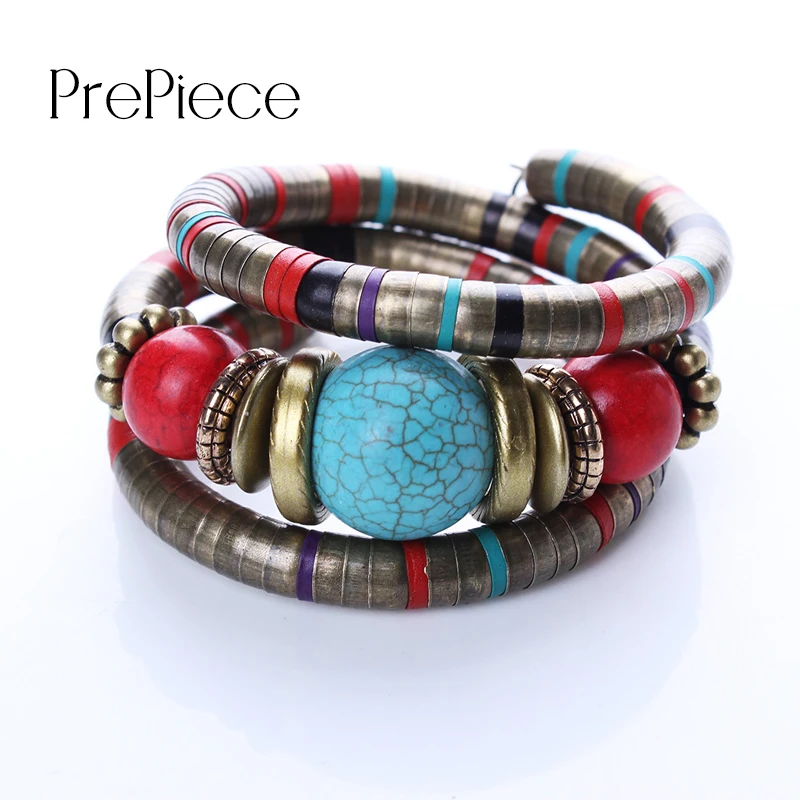 Prepiece новый богемный этнической Стиль многослойный Браслеты для Для женщин Змея