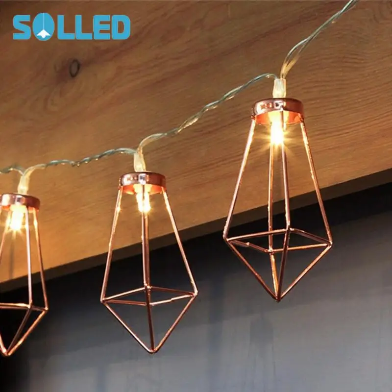 SOLLED 1 5 м/3 м LED розовое золото алмазный Сказочный светильник s металлический