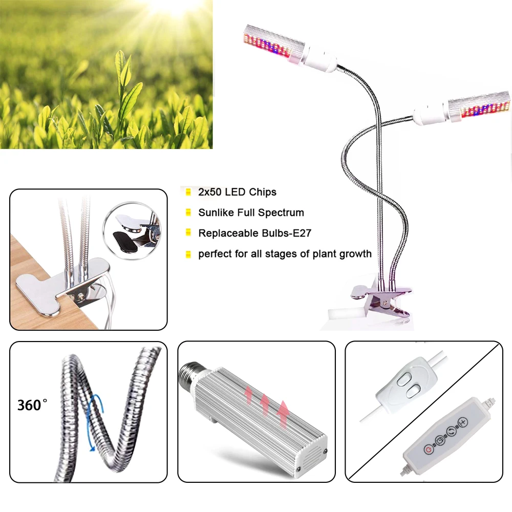 45 Вт Светодиодная лампа для выращивания растений в помещении солнечный