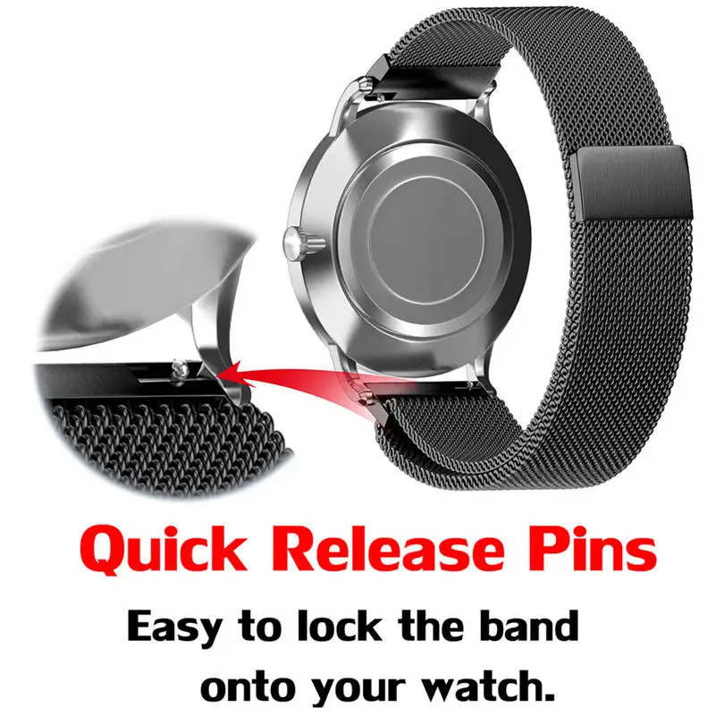 Ремешок Универсальный Миланская петля из нержавеющей стали Ширина 20 мм 661B5 |