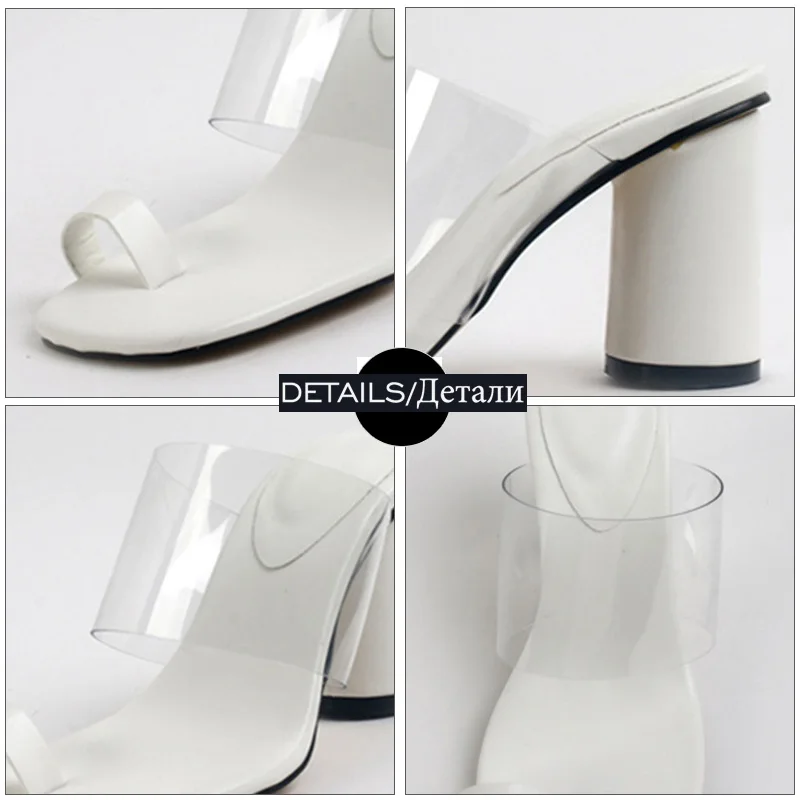 Прозрачные Шлепанцы из ПВХ ISNOM женские шлепанцы на лето 2019|Тапочки| |