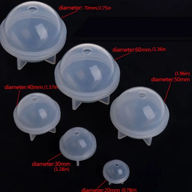 

Sphere Silicone Molds Round Silicone Mold, Epoxy Resin Ball Molds for Jewelry, Soap Candle, with Nonstick Silicone Mixing Cup