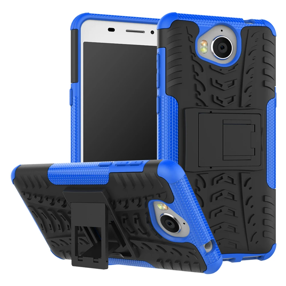 Чехол подставка из силикона и пластика для Huawei Y6 2017|armor case|case for huawei y6plastic cover |