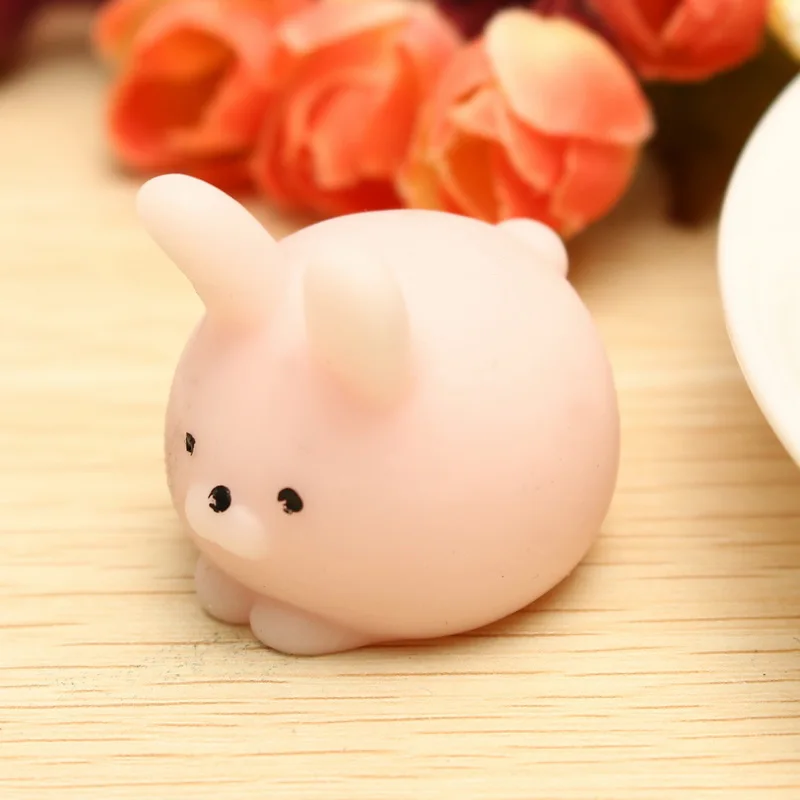 1 шт. мягкие резиновые ремешки для телефона Mochi Pink Bunny милая мультяшная имитация