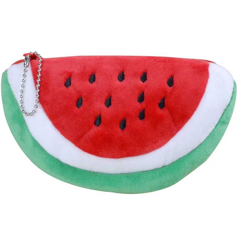 Кошелек для девочек с 3d фруктами плюшевый женский маленький кошелек арбузом и