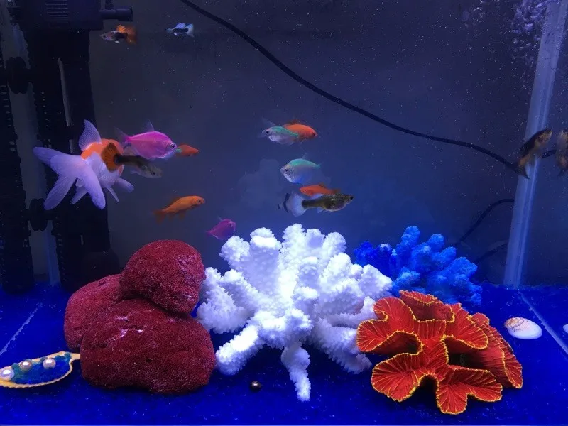 Новая мода Искусственный красный коралловый риф аквариум Смола украшения