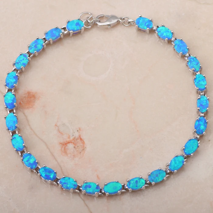 Офисный стиль браслеты опт и розница Специальный синий огненный опал Серебро