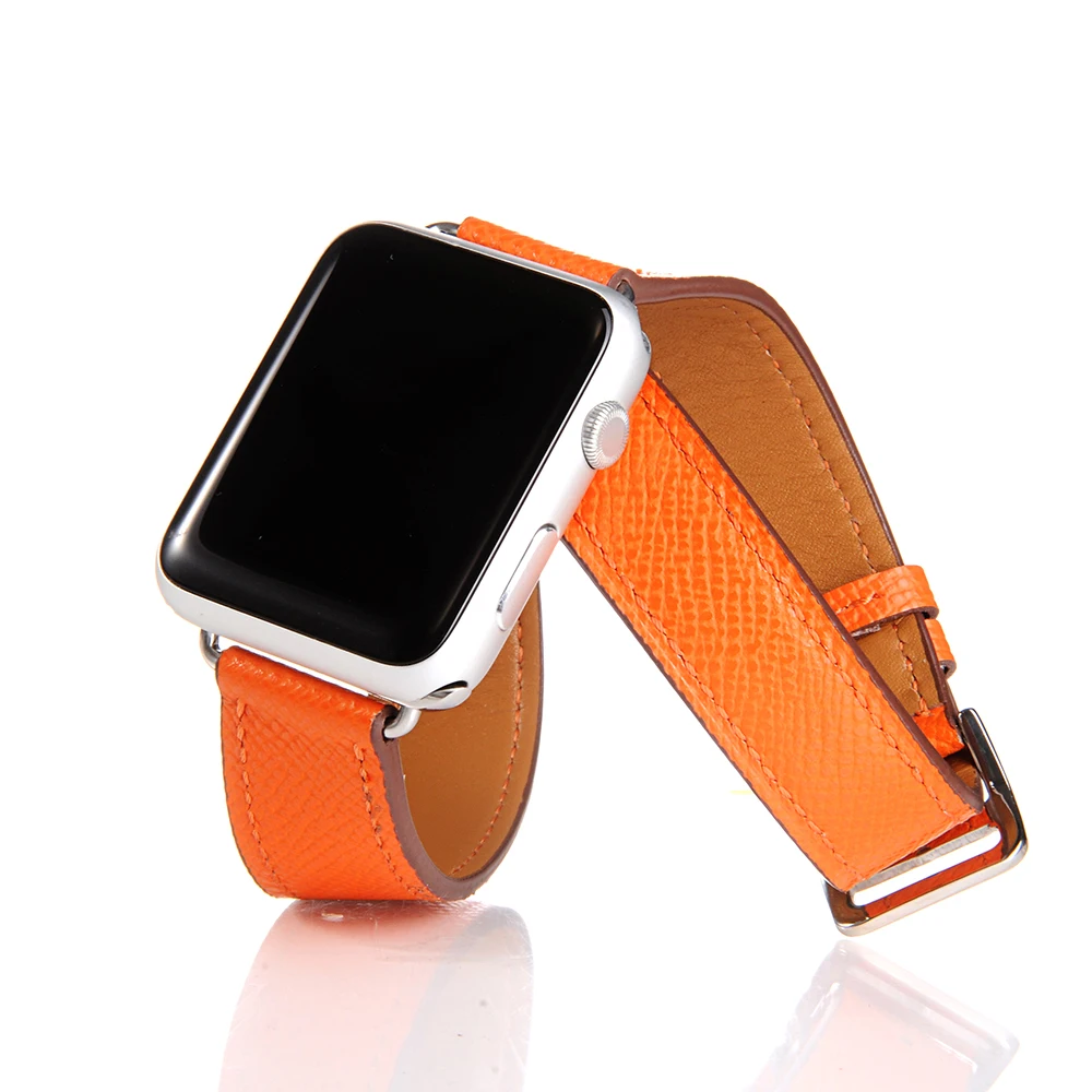 Ремешок из натуральной кожи для apple watch 4 band iwatch series 5 4 3 2 correa apple watch 42 мм 38 мм 44 мм 40 мм двойной тур ремешок для часов