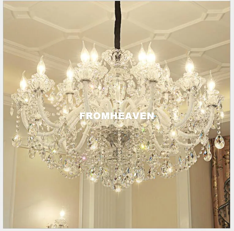 

Modern K9 Crystal Chandelier Lustre 18arms D90cm Lights Lustres De Cristal Chandelier LED Villa Home Decora Crystal Chandeliers