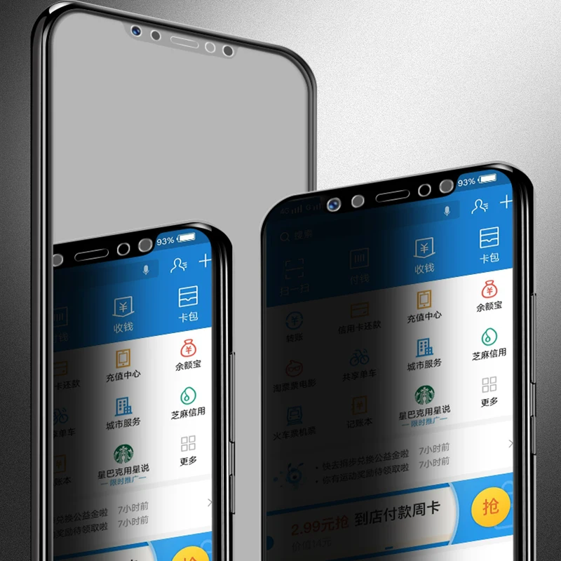 JGKK Защитное стекло для Xiaomi Mi 8 Explorer 2.5D Blcak анти шпионская защита экрана закаленное