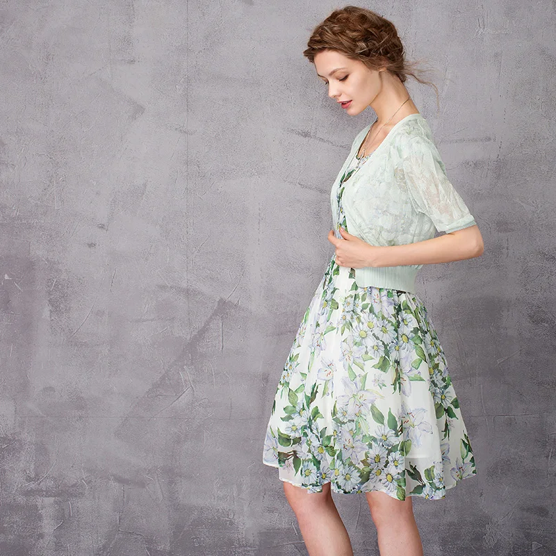 Шифоновое Платье До Колена ARTKA винтажное платье до колена с цветочным принтом и