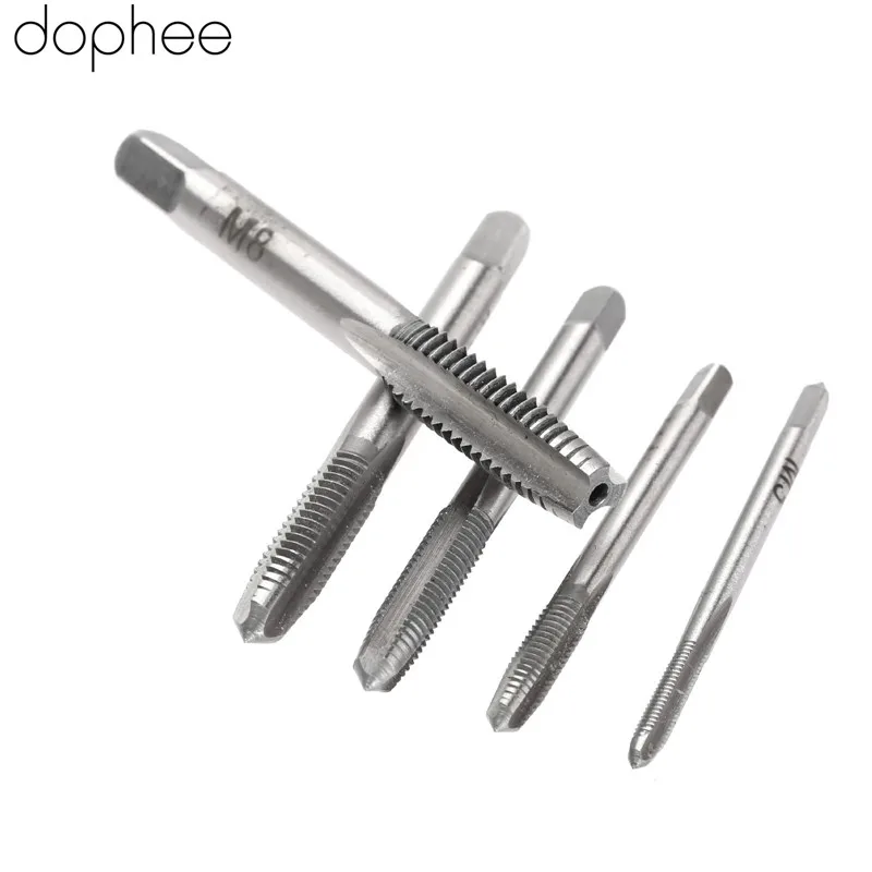 Dophee 5 шт. станок из быстрорежущей стали спиральная точка прямая рифленая резьба