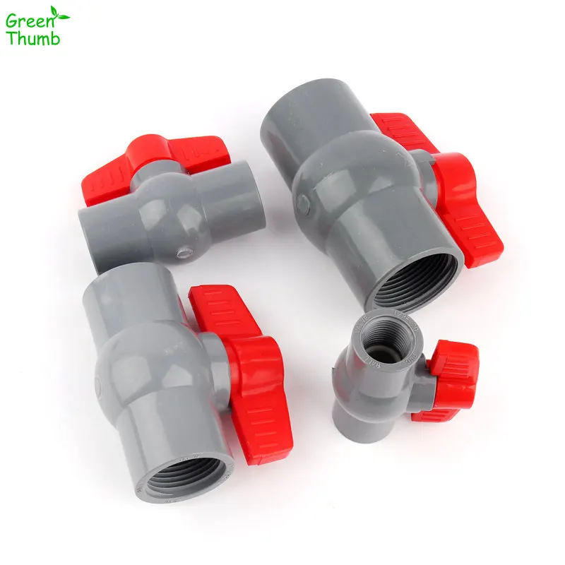 8pcs Grey PVC Pipe Socket Inner Dia 20/25/32/40mm Ball Valve With 90 Degree Rotation Red Handle Agricultural Easy Control Water
8pcs Grey PVC Pipe Socket Inner Dia 20/25/32/40mm Ball Valve With 90 Degree Rotation Red Handle Agricultural Easy Control Water