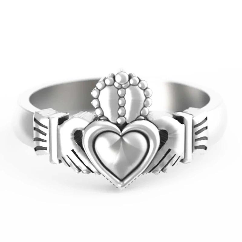 

Irish Claddagh Ring in Silver plated Womens Jewelry Rings Fashion Jewellry For Him Or Her lovers'gift