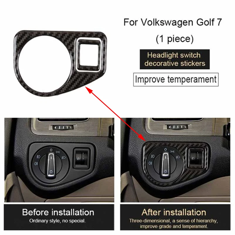 Декоративные наклейки Atreus из углеродного волокна для Volkswagen VW Golf 7 GTI R GTE GTD MK7 2013 2017