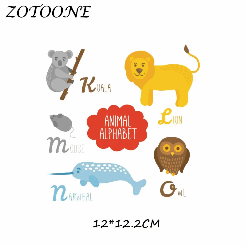 ZOTOONE железные нашивки для одежды сумок Набор нашивок с животными Аппликация из
