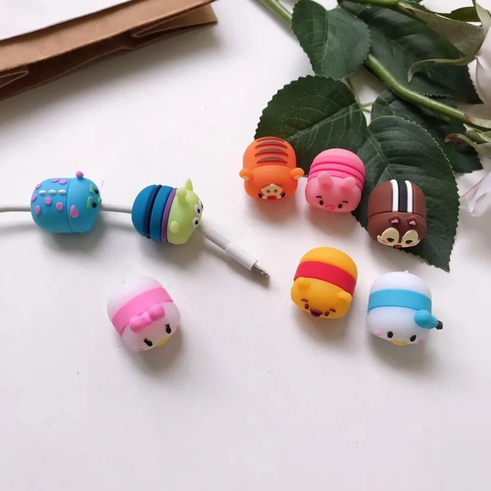 Прекрасный кабель аксессуар кабель животные укусы мультфильм usb зарядный кабель для передачи данных Шнур протектор для iphone 8 7 6 USB кабель защиты
