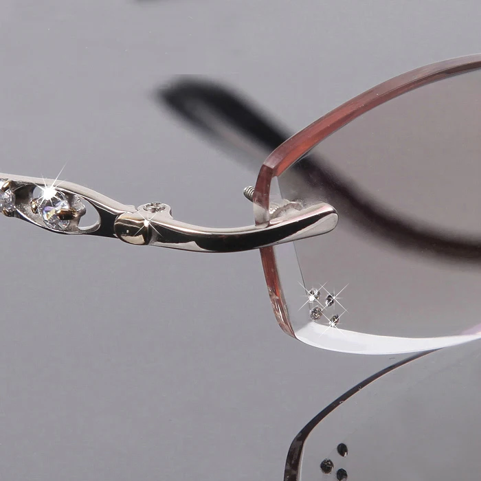 Очки без оправы очки с алмазной отделкой модные женские красивые темпераментные