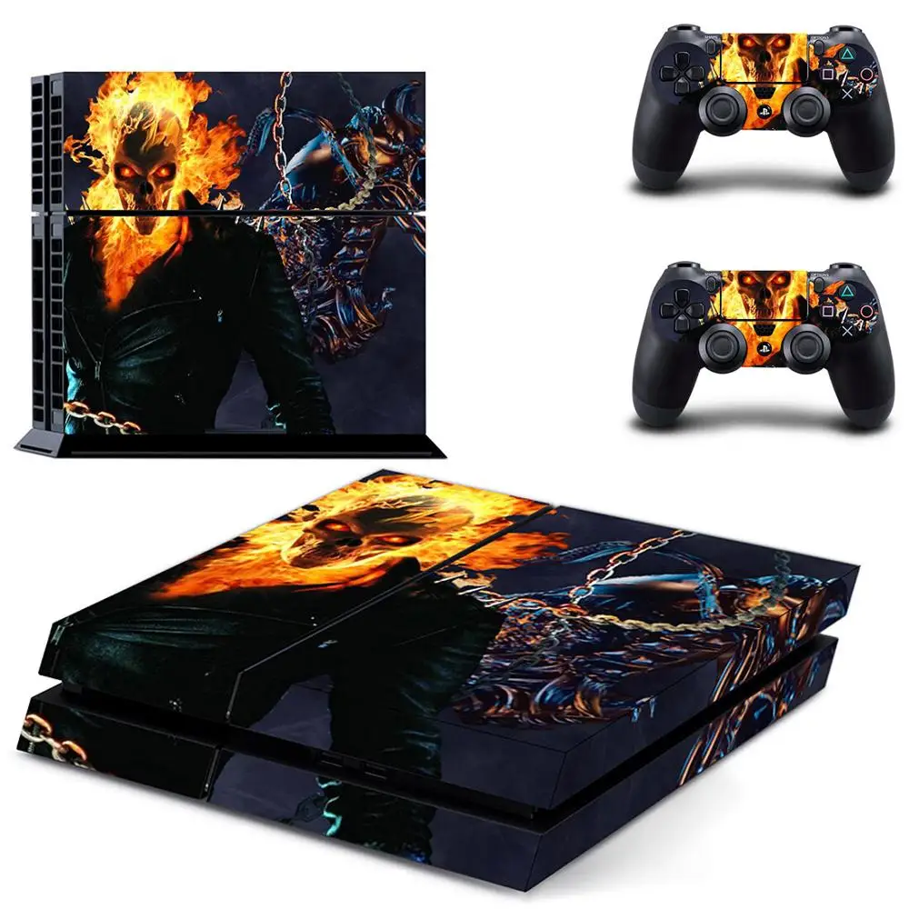 Пленка Ghost Rider наклейка для PS4 sony Dualshock playstation 4 консоль и 2 контроллера Скины s винил