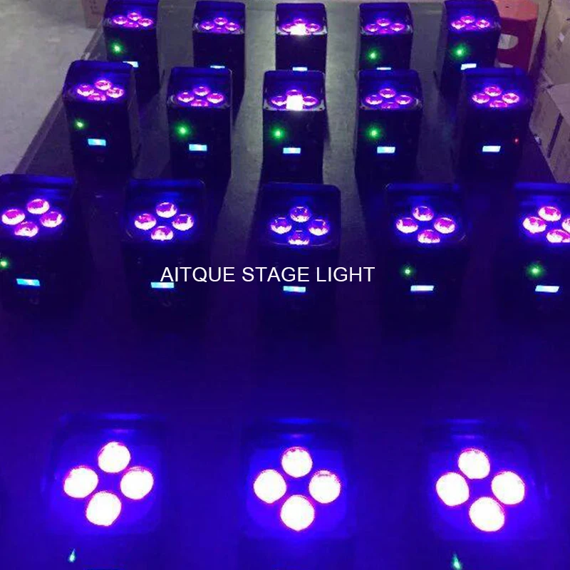 (8 огней + корпус) Dj свет Батарея led сценический wifi 4x12 Вт par беспроводной DMX 512 кейс