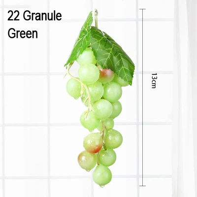 22 Green Xuanxiaotong 10 шт./компл. Искусственные цветы винограда фрукты черные, красные, зеленые фиолетовый изюм виноград передачи растения Фрукты Двор садовый декор - Цвет: 22 Green
