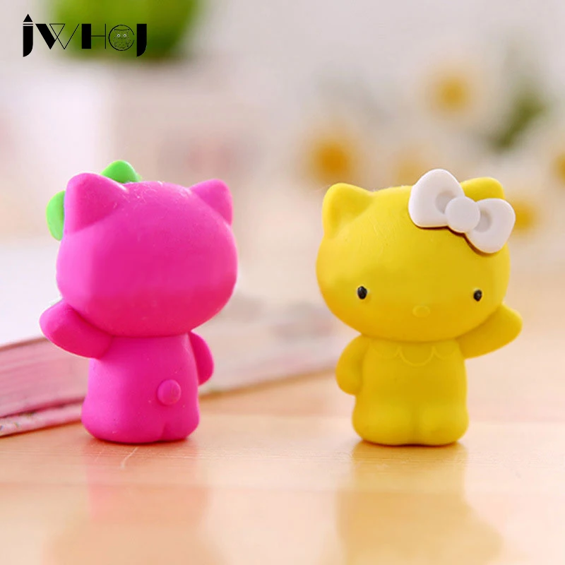 1 шт. милый мультфильм KT кошка моделирование ластик кавайные канцелярские