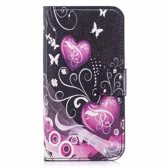 Кожаный чехол бумажник для Samsung S9/S9 PLUS/A5 100/A7 2018/A8 PLUS 2018 шт./лот Бабочка сердце Зебра