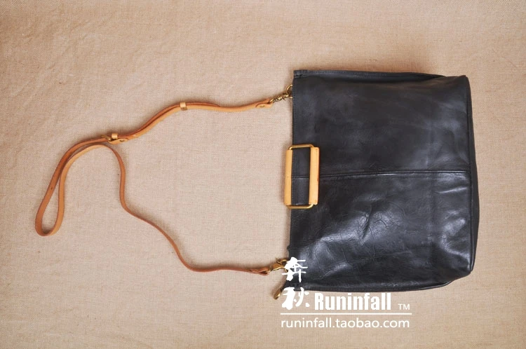 AETOO застежкой-молнией в Корейском стиле первый слой кожи hand-made A4 женский посылка дубления Ретро складки дикий плечо Месседжер