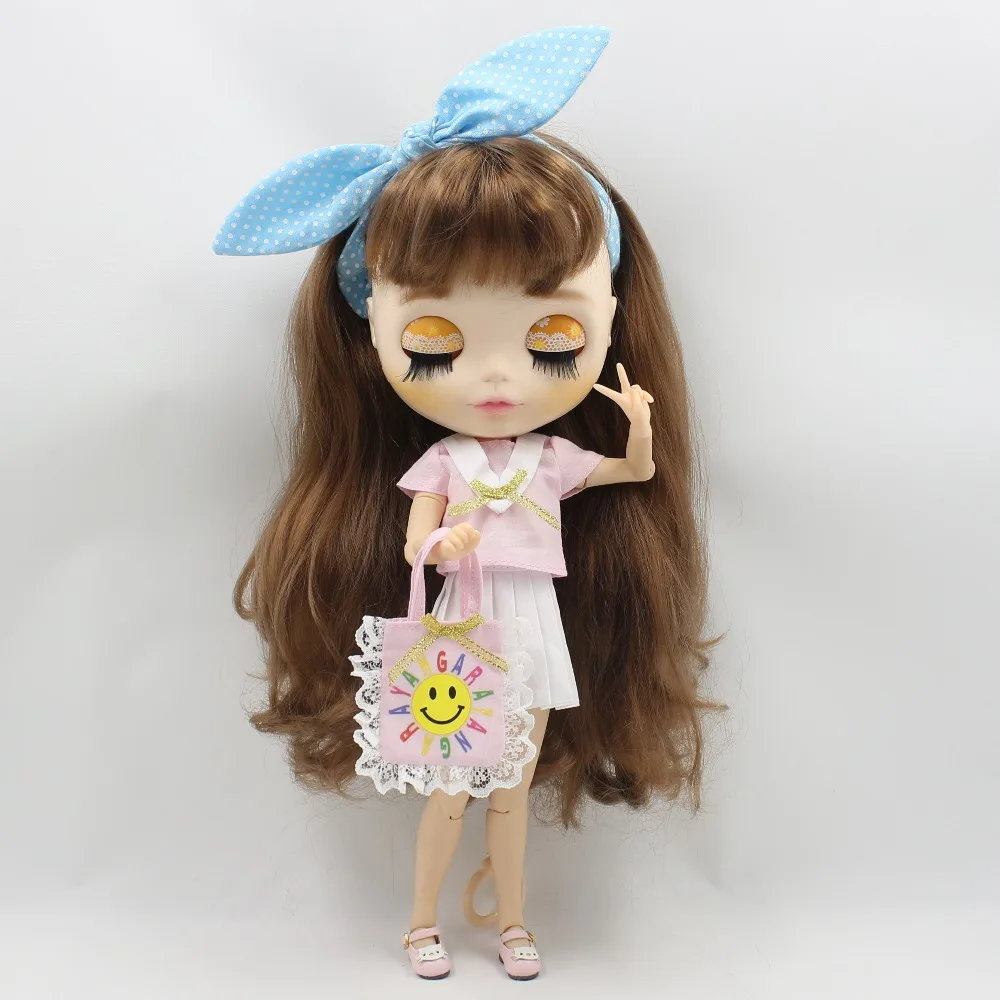 DBS icy blyth doll licca Милая юбка розовая рубашка сумка только одежда без куклы|toys free