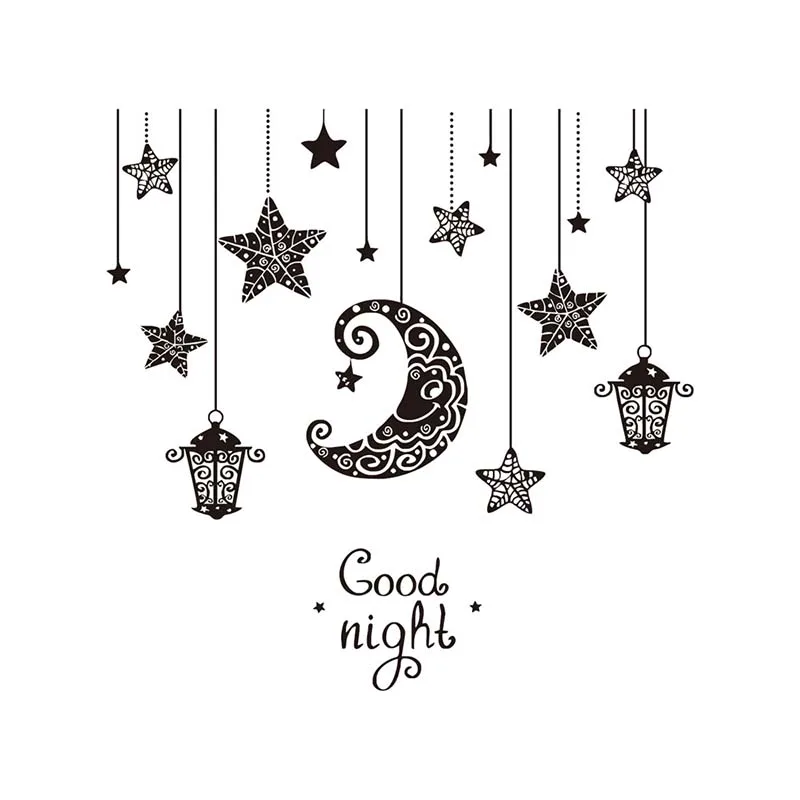 Я иду прекрасные детские Облака Звезды стены Стикеры Луны и облаков Наклейка на