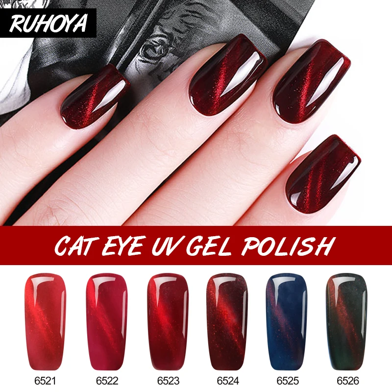 Цветной Гель лак для ногтей Ruhoya Bling самостоятельного дизайна Полупостоянный