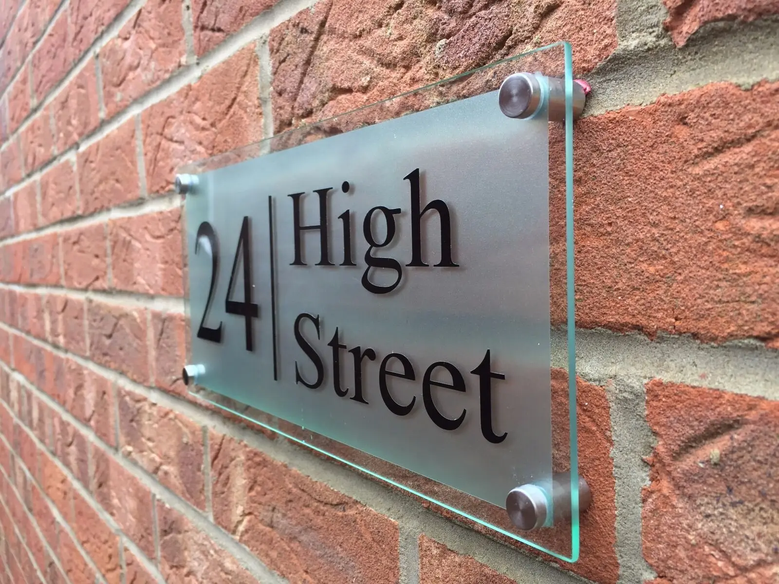 Настраиваемый современный табличка с номером двери уличный стеклянный эффект