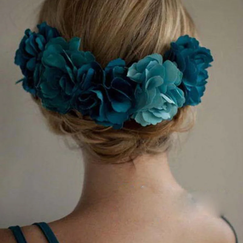 Милая Цветочные Шпильки волос брошь в форме цветка для женщин и девочек много