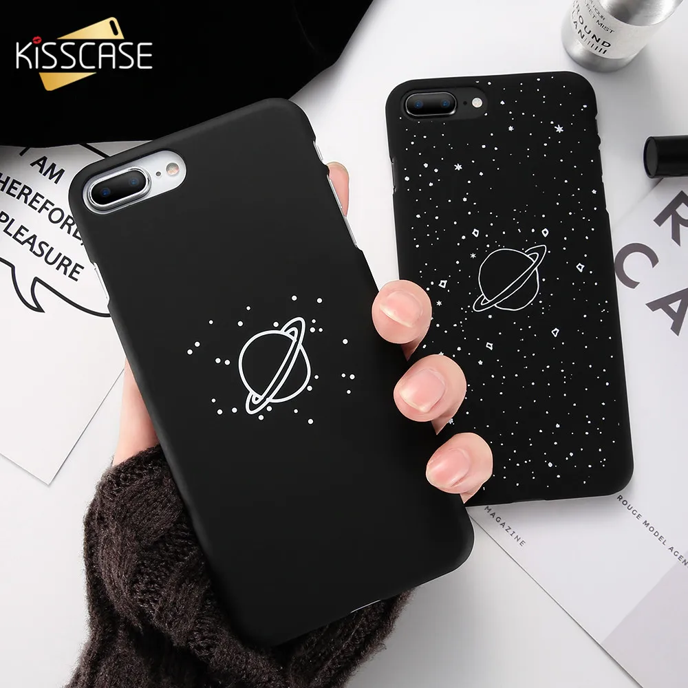 KISSCASE космический мультяшный чехол для iPhone 5 5S SE милый черный с рисунком планеты X 10