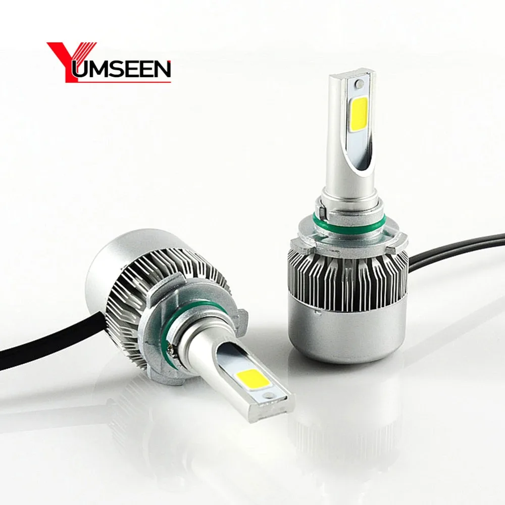 YUMSEEN 36 Вт 9005 12 В/24 В Универсальный светодиодный комплект фар лампы COB Chip 3600lm для