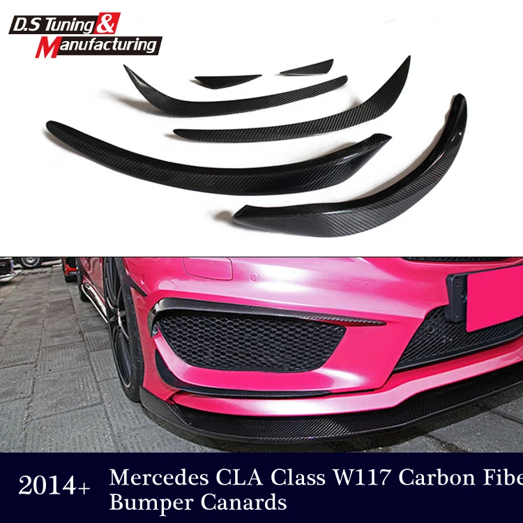 Для Mercedes W117 бампер из углеродного волокна Canards для Benz CLA Class W117 CLA 200+ CLA 200 CLA180 CLA250 Splitter Flap Canard