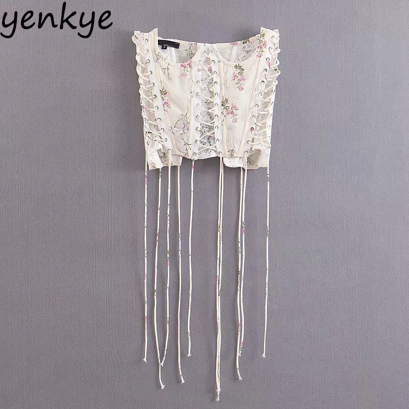 Женское шифоновое платье на завязках романтичное мини с цветочным принтом и