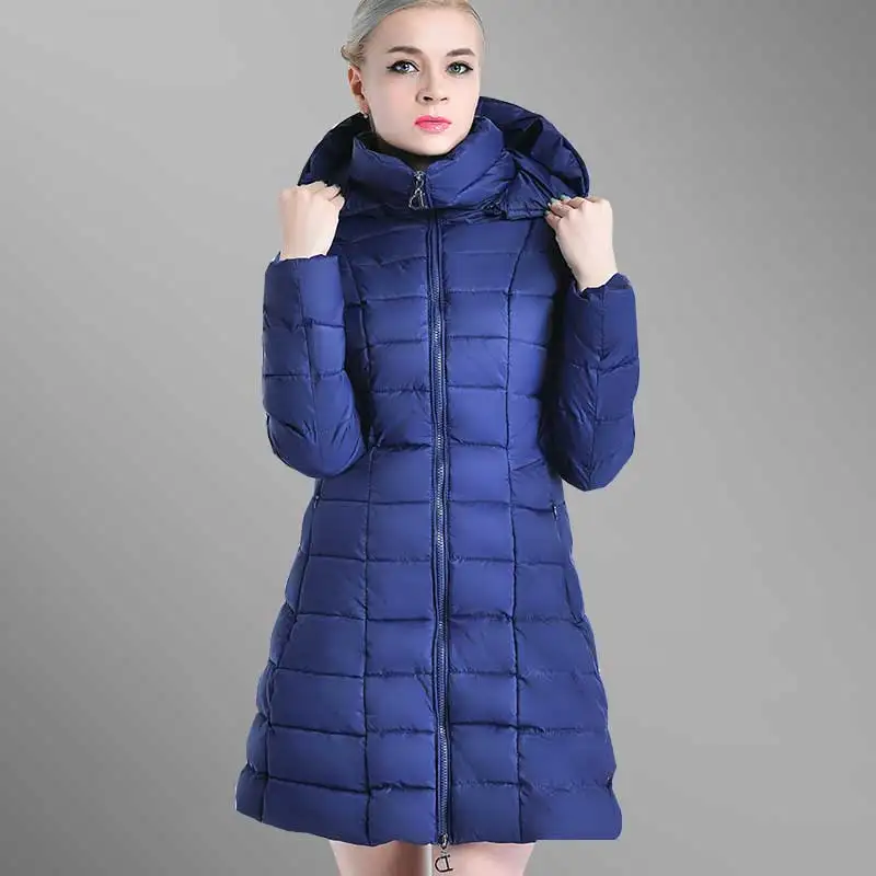 

Casaco Jaqueta Feminina 2018 New Plus size Skirt Type Down Cotton Jacket Women Slim Hooded Long Paragraph Winter Parka Coat W767