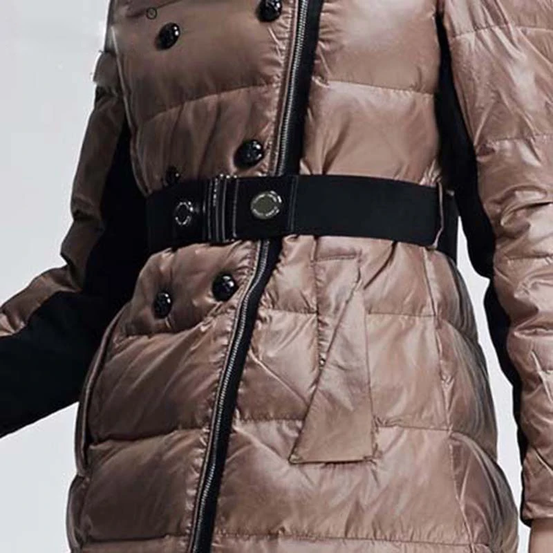 Роскошные Подпушка 2017 куртка с капюшоном плюс Размеры дамы длинное зимнее пальто