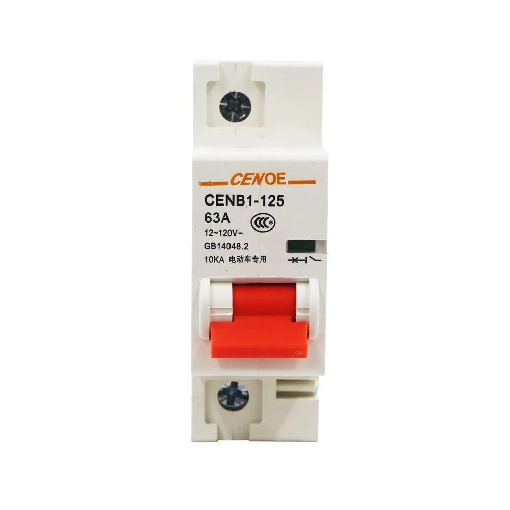 CE сертифицированный электроавтомобиль 1P DC выключатель 63A 80A 100A 125A mcb мини-выключатель с лучшим ограничением тока