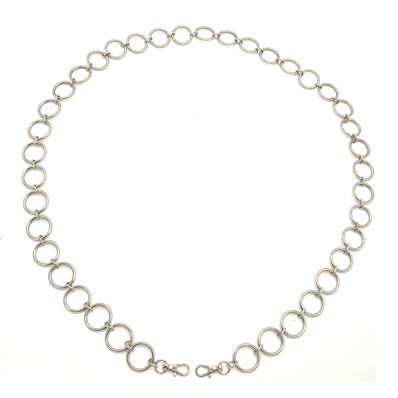 Ремень женский в стиле панк пояс-цепочка для джинсов и платьев металлический