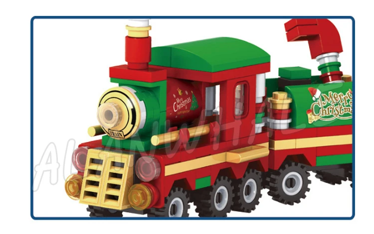 266pcs Creator зимний праздник Рождество Поезд Локомотив вагоны 25524 модель