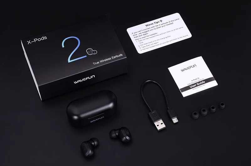 Wavefun X-Pods 2L Bluetooth 5,0 наушники AAC беспроводные наушники IPX5 водонепроницаемые наушники с микрофоном
