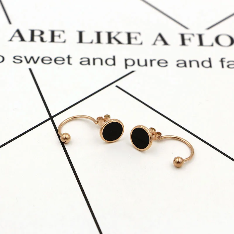 2017 New Womens Fashion Jewelry Stud Earring Titanium Circle Earrings for Women fashion ear stud | Украшения и аксессуары